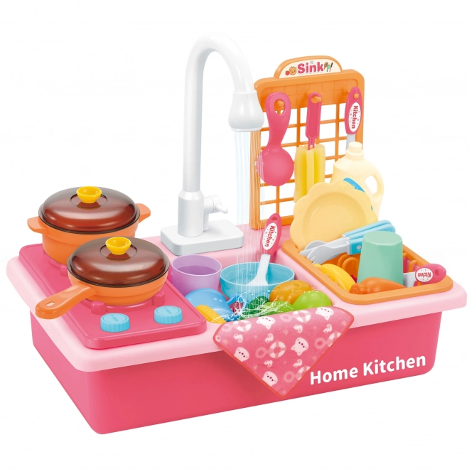 Woopie cuisine pour enfants avec évier rose