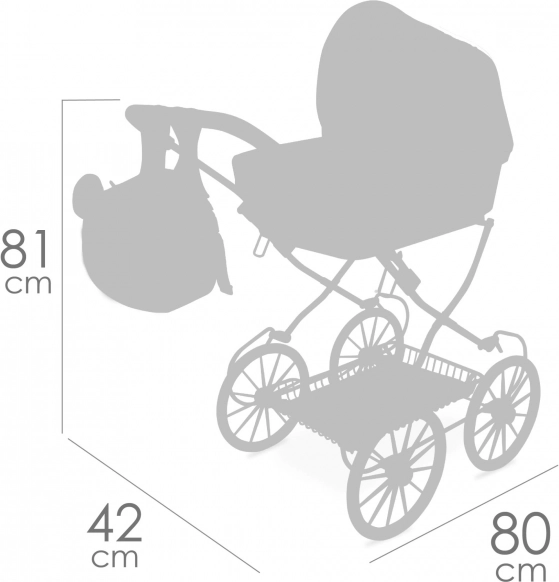 Poussette pliante pour poupées DeCuevas avec sac à dos Koala 81 cm