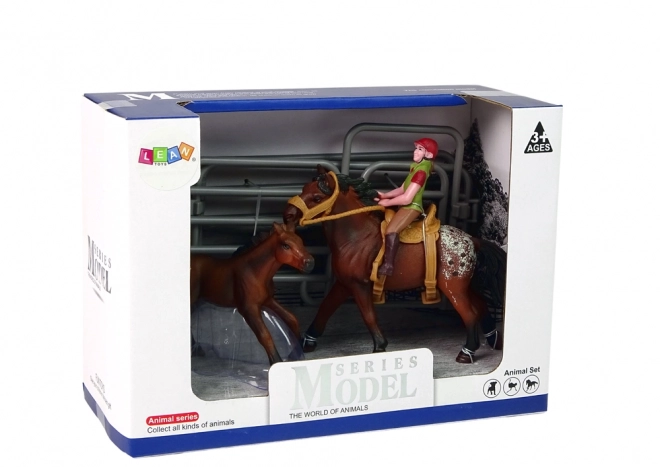 Ensemble de figurines Cheval et Cavalier avec Selle Amovible