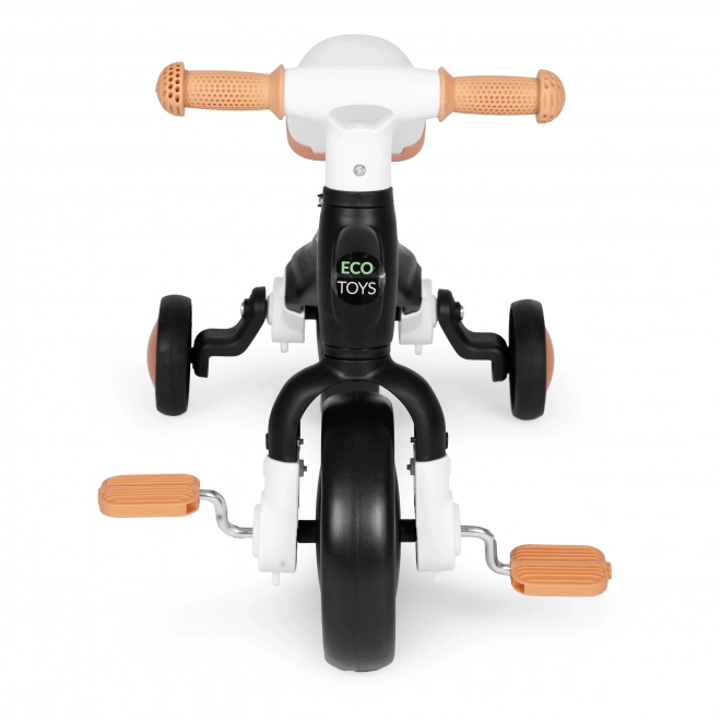 Draisienne avec pédales et roulettes latérales noires ECOTOYS
