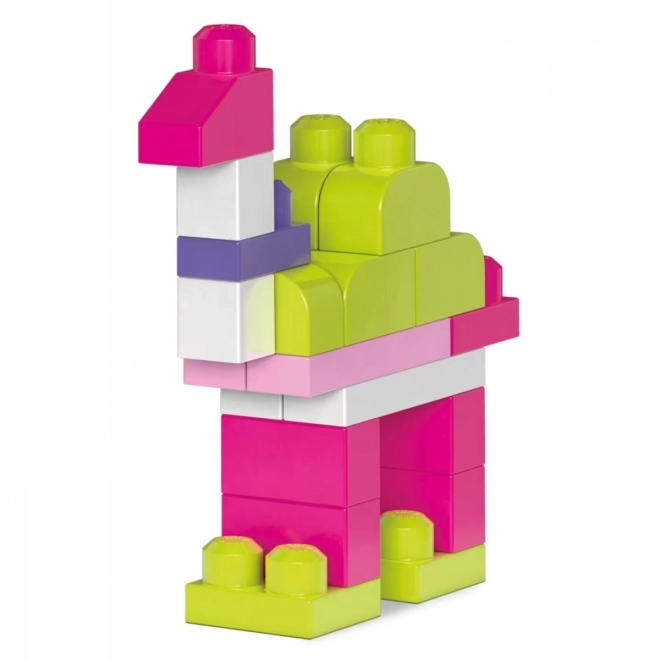 MEGA BLOKS grande pochette avec 60 gros blocs, rose