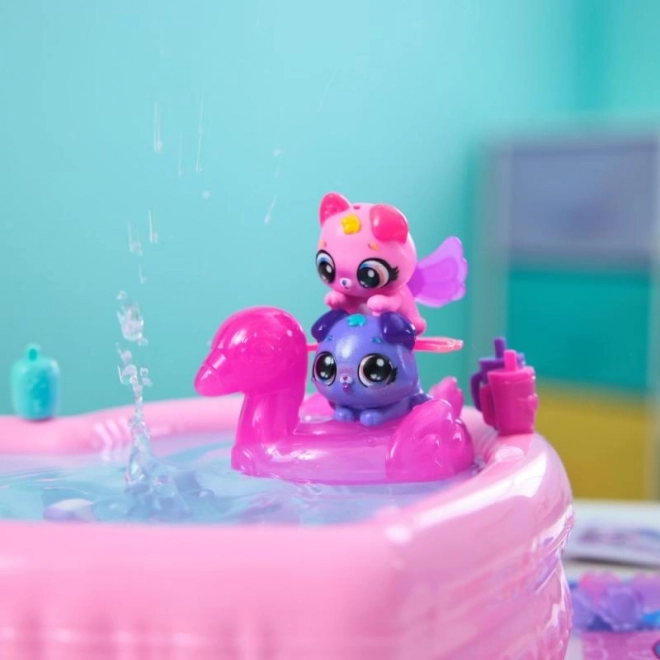Animaux Hatchimals à la fête de la piscine