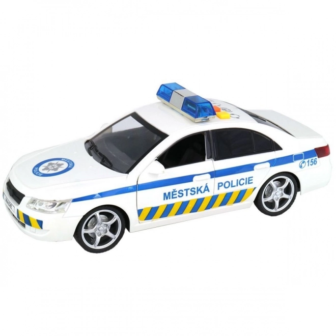 Voiture de la police municipale avec voix