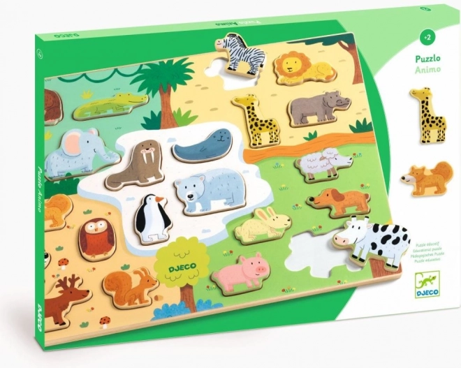 Puzzle en bois pour enfants Animaux