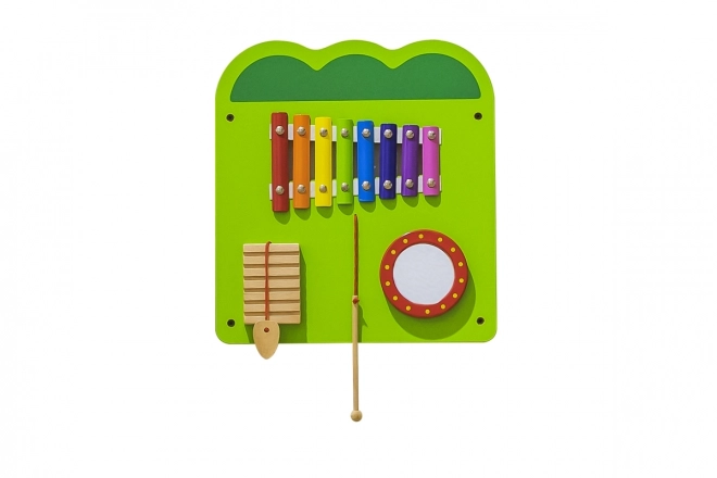 Panneau mural en bois de Montessori - crocodile