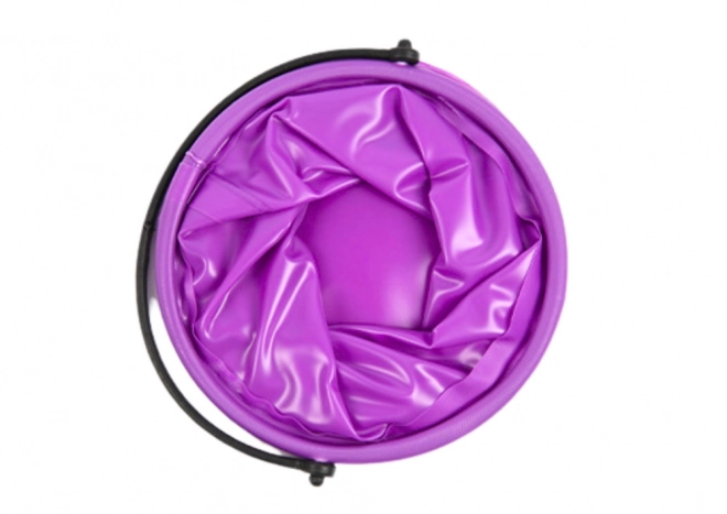 Seau pliant violet en plastique