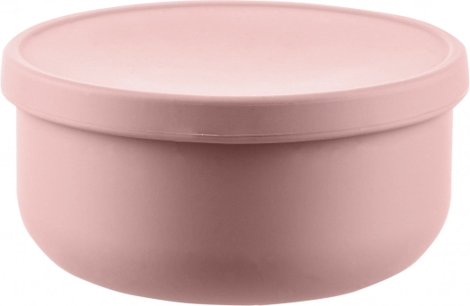 Bol en silicone avec couvercle, Vieux rose