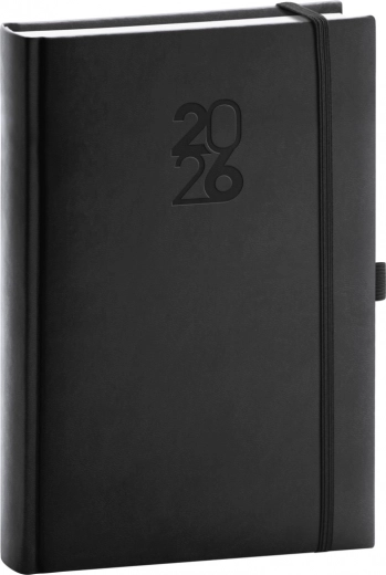 Notique Agenda Quotidien Aprint Top Noir 2026
