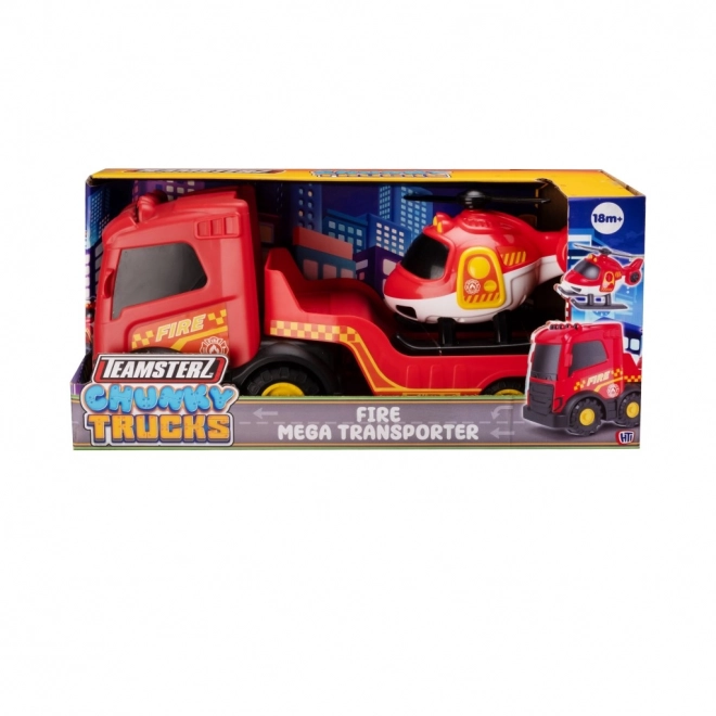 Camion de Pompiers avec Hélicoptère Teamsterz