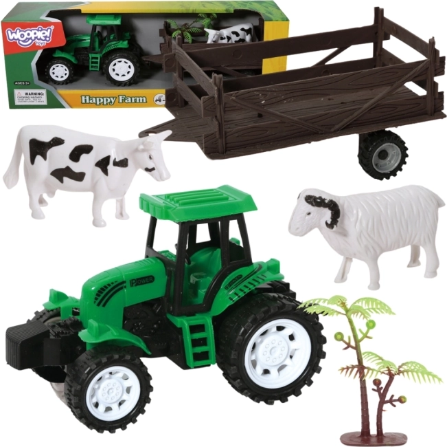 Tracteur avec Remorque et Animaux Woopie