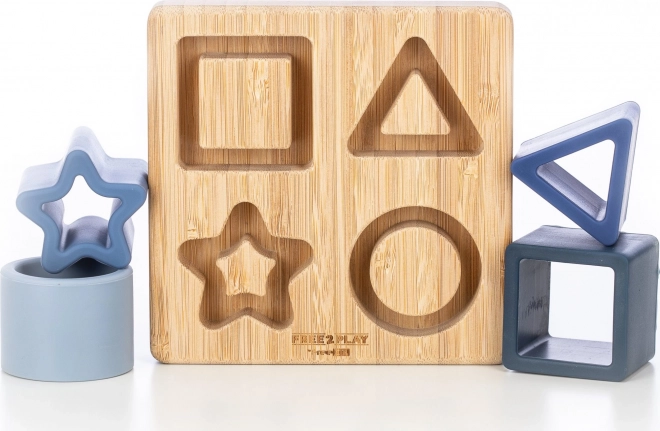 Free2PLAY Jeu d'Encastrement Formes, bleu