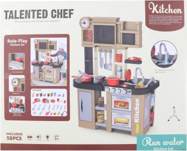 Cuisine pour enfants avec eau et effets lumineux 84 cm