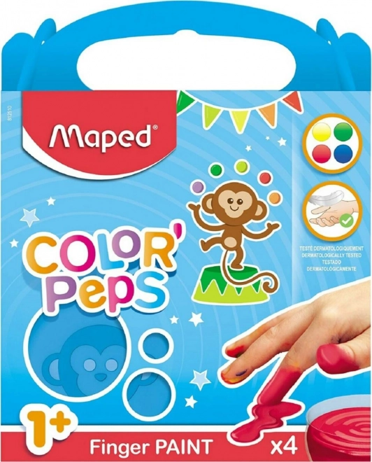 Couleurs pour les doigts Maped 4 couleurs