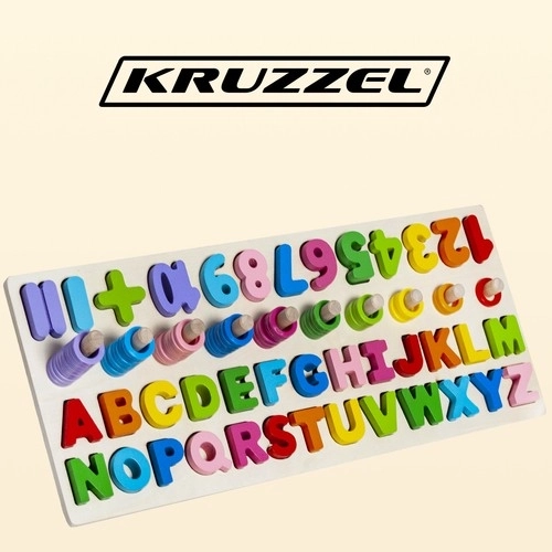 Puzzle en bois abécédaire et chiffres