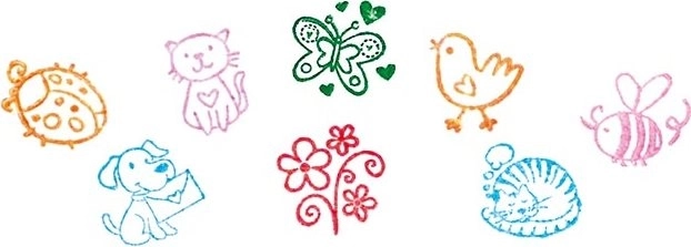 GOKI Tampons en bois - Animaux de la prairie 1 pièce (assortiment)