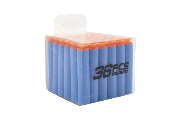 Cartouches de rechange en mousse pour pistolet 36 pièces avec ventouses 4 couleurs dans une boîte 8x7x8cm