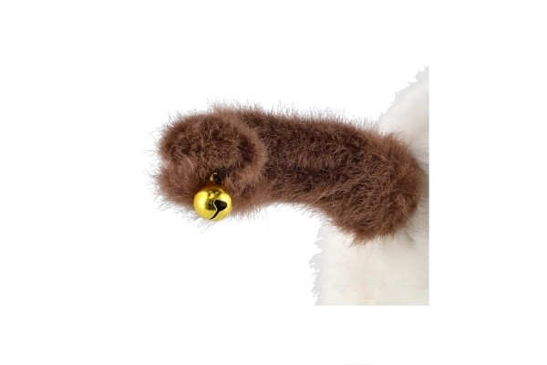 Chat en peluche extensible avec grelot 10 cm
