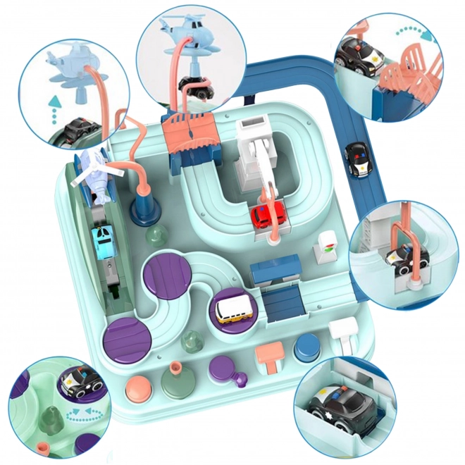 Woopie Circuit de Voiture Interactif Aventures Aut