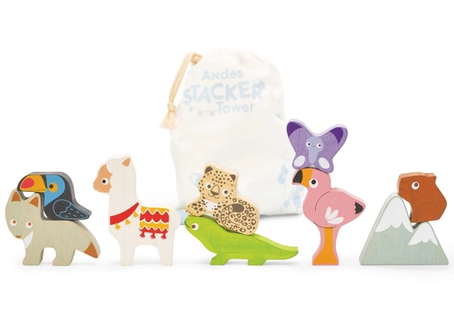 Tour d'équilibre La Toy Van Petilou - animaux du zoo