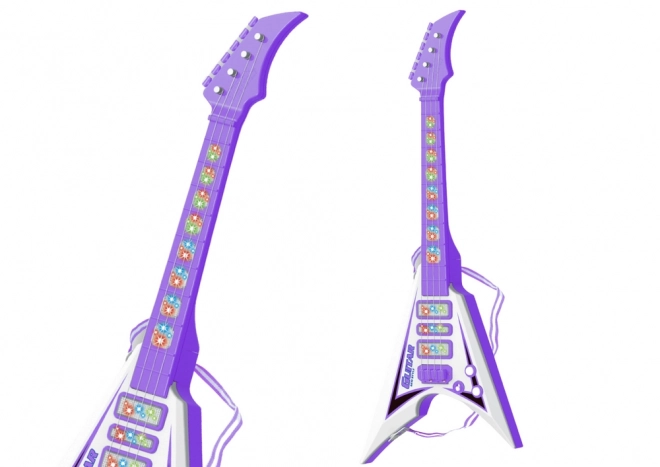 Guitare électrique pour enfants lumière mélodie violette