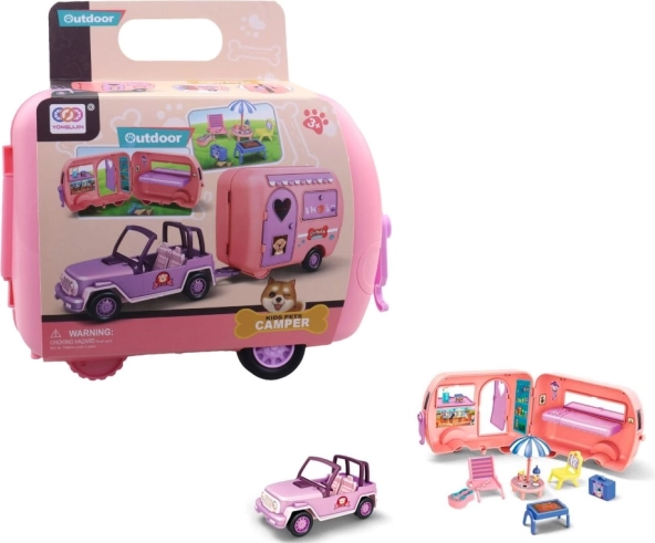 Voiture avec accessoires dans une valisette 22 cm