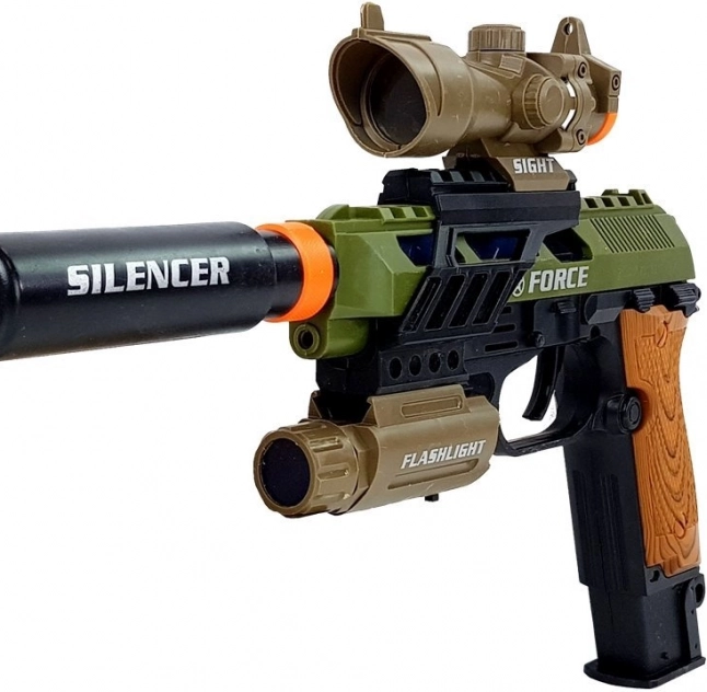 Pistolet réaliste avec lumières et sons