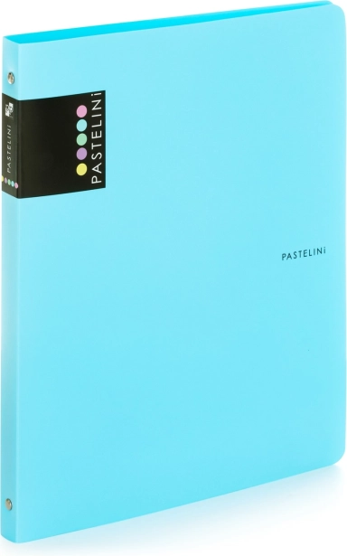 Classeur A5 PASTELINI bleu, 4 anneaux