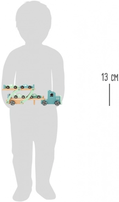 Camion en bois avec remorque porte-voitures Chicago – small foot