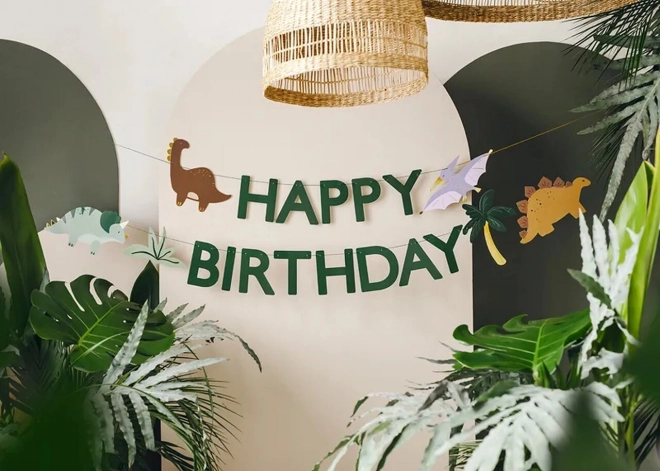 Joyeux Anniversaire Dino Transparent 3m