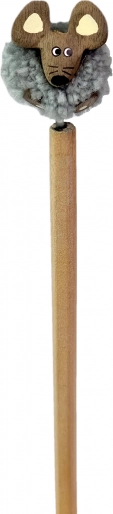 crayon en bois avec petite souris pompon 2Kids Toys