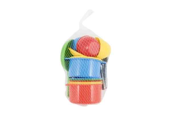 Ensemble de vaisselle en plastique coloré 18 pièces en filet 12m+