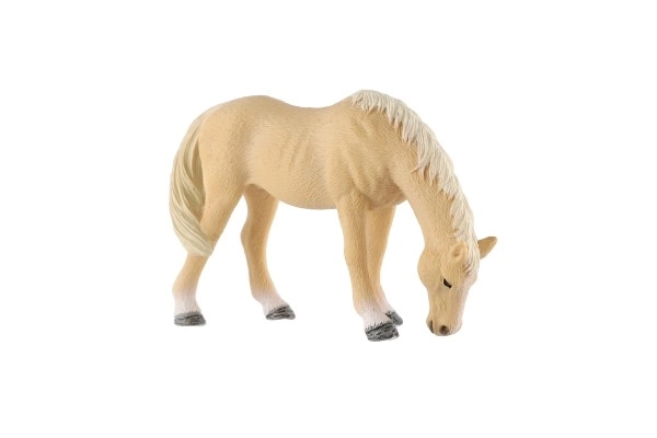 Jument palomino domestique en plastique zooted 13cm en sachet