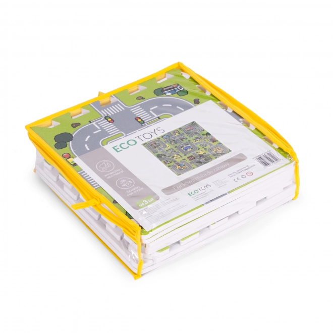 Grande Tapis Mousse EVA pour Enfants Ville 90,5x90,5 cm 21 pcs ECOTOYS