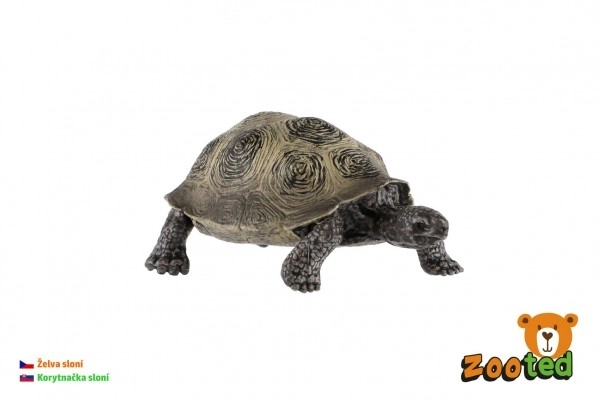 tortue éléphant zooted plastique 8cm dans un sac