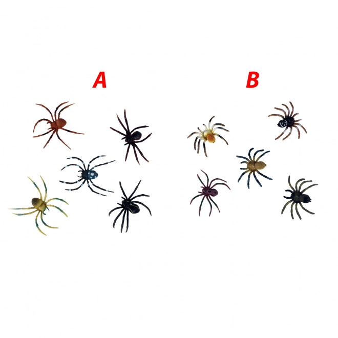 Set de faux araignées en plastique décoratives 5 pcs