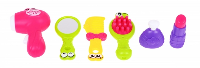 Toilette interactive 2 en 1 valise rose pour filles 2+ Mélodies Lumières + accessoires
