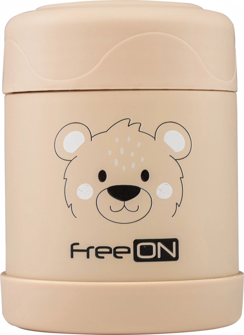 FreeON Récipient Thermique pour Aliments en Acier Inoxydable 350 ml - Beige