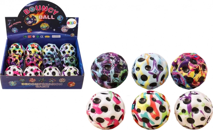 Balle cosmique lumineuse à alvéoles 7 cm