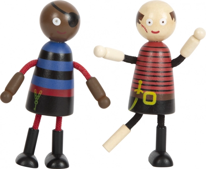 Poupées pirates flexibles en bois