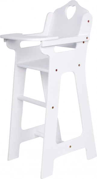 Chaise haute en bois pour poupées Small Foot – blanche