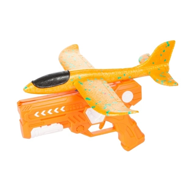 Avion en mousse à lancé automatique avec pistolet