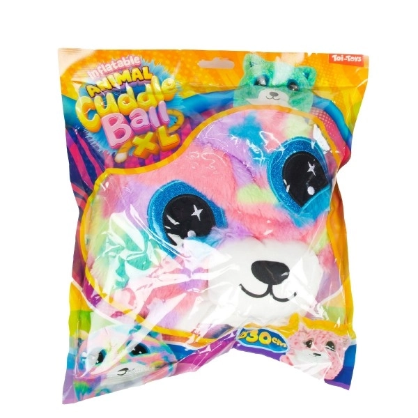 Balle en peluche gonflable avec animal 30 cm
