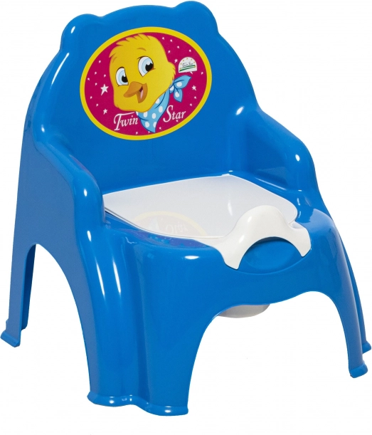 Pot d'apprentissage en forme de chaise bleu 35 cm