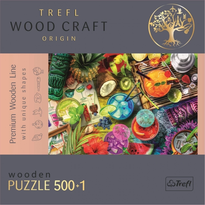 Puzzle Cocktails colorés TREFL Wood Craft Origin 501 pièces