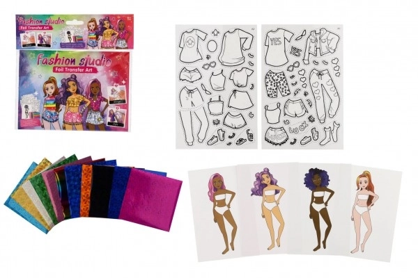 Kit créatif de styliste avec images magiques en feuille dans un sac 23,5x23cm