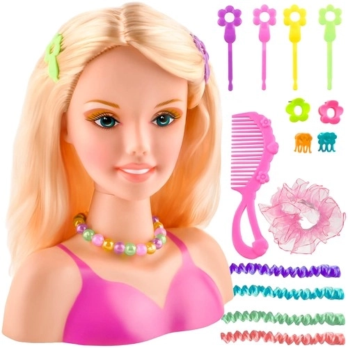 Tête de coiffure avec accessoires 23437
