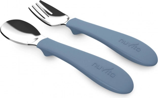 Set cuillère et fourchette, Bleu Poudré