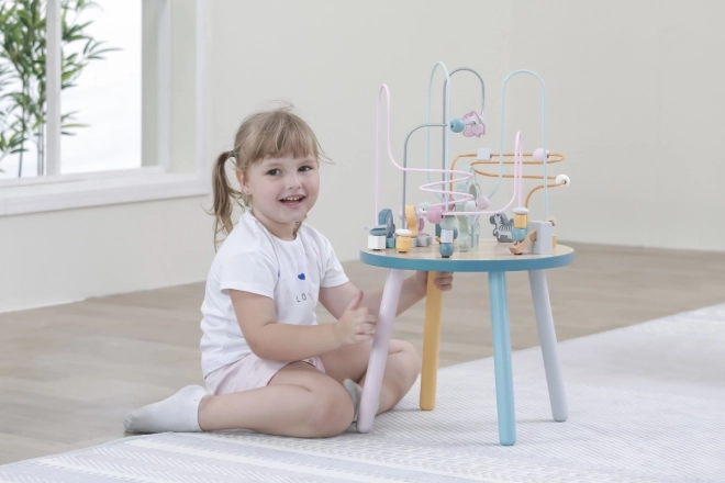 Table de jeu en bois avec labyrinthe