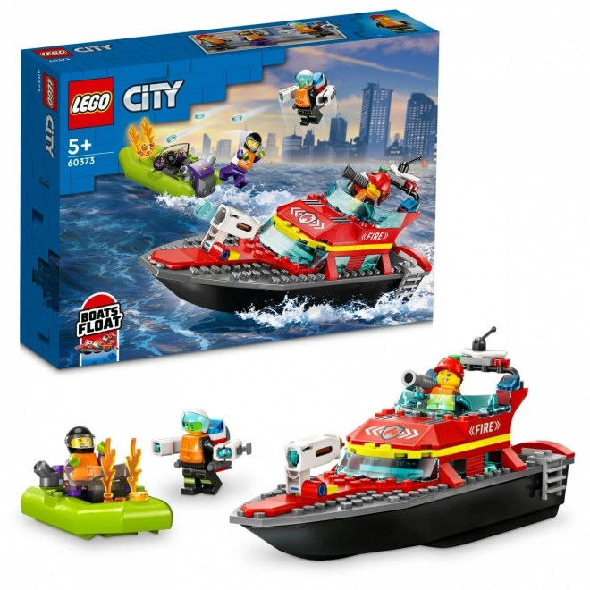 LEGO® City 60373 Bateau de Sauvetage des Pompiers et Canot