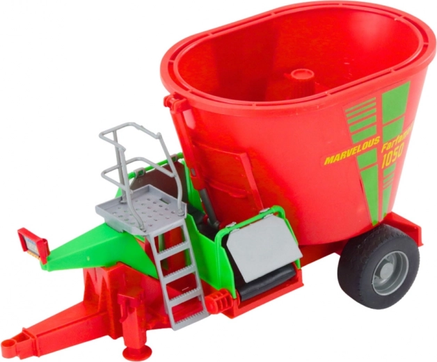 Remorque fonctionnelle avec mélangeuse d’aliments